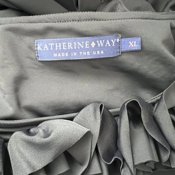 Katherine Way Black Ruffled Neck Sleeveless Performance Activewear Dress XL - Picture 6 of 8